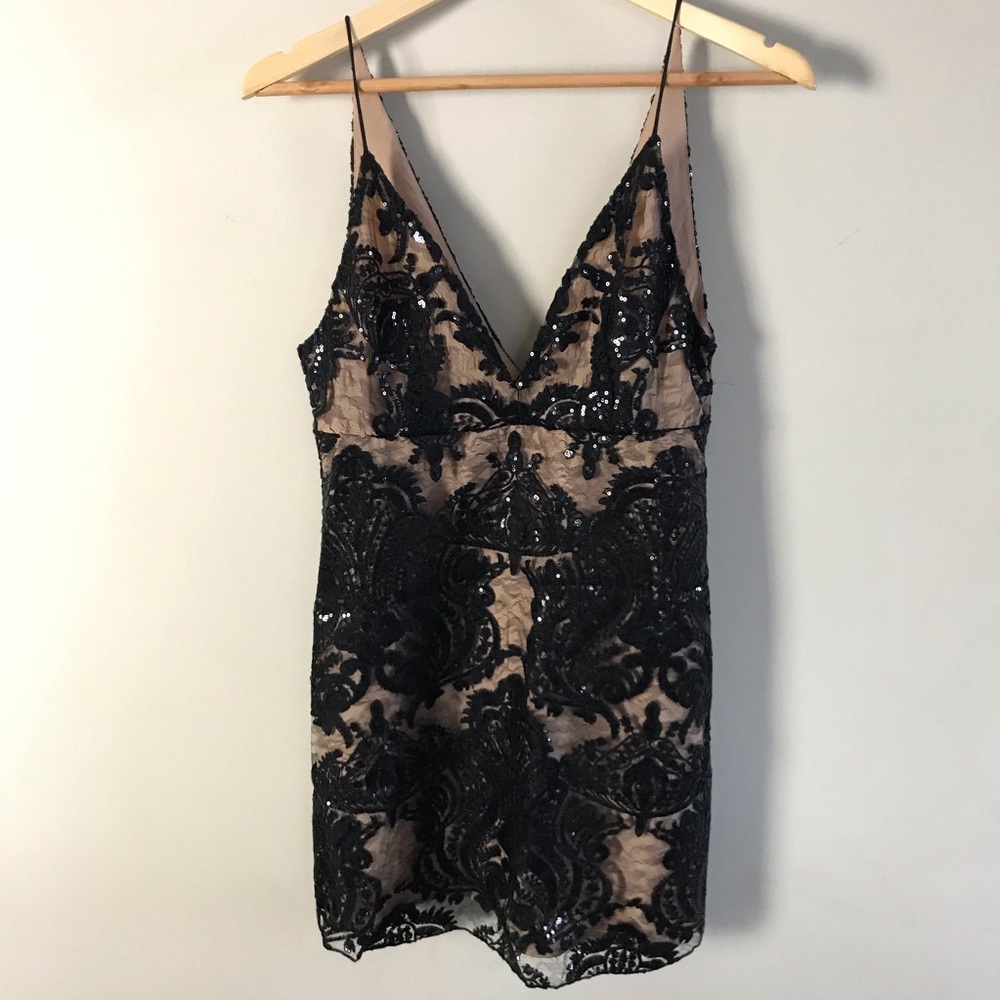NWT Sparkly Black Free People Mini Dress